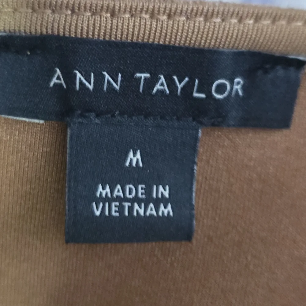 Ann Taylor Brown V-Neck Blouse - Picture 2 of 3